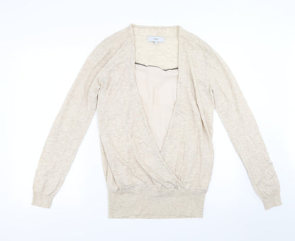 NEXT Womens Beige   Pullover Jumper Size 10  - under blouse detail