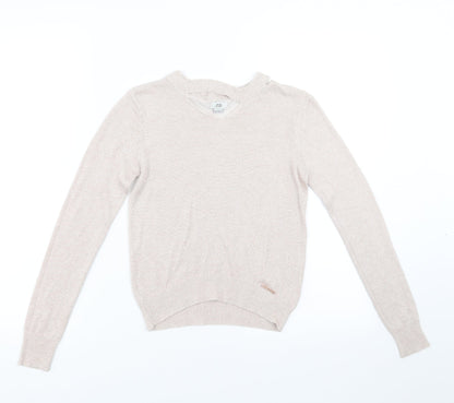 River Island Girls Pink   Pullover Jumper Size 9-10 Years  - glittery