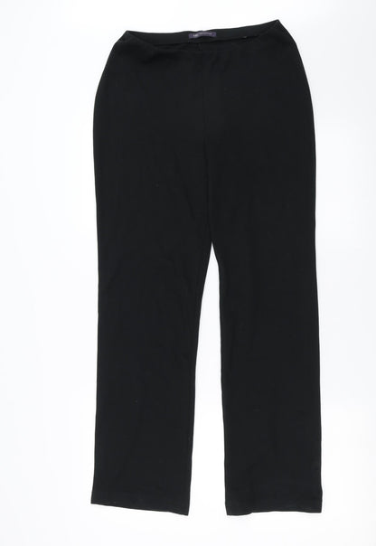 Womens UK Size 10 Marks and Spencer Regular Fit  Black Trousers