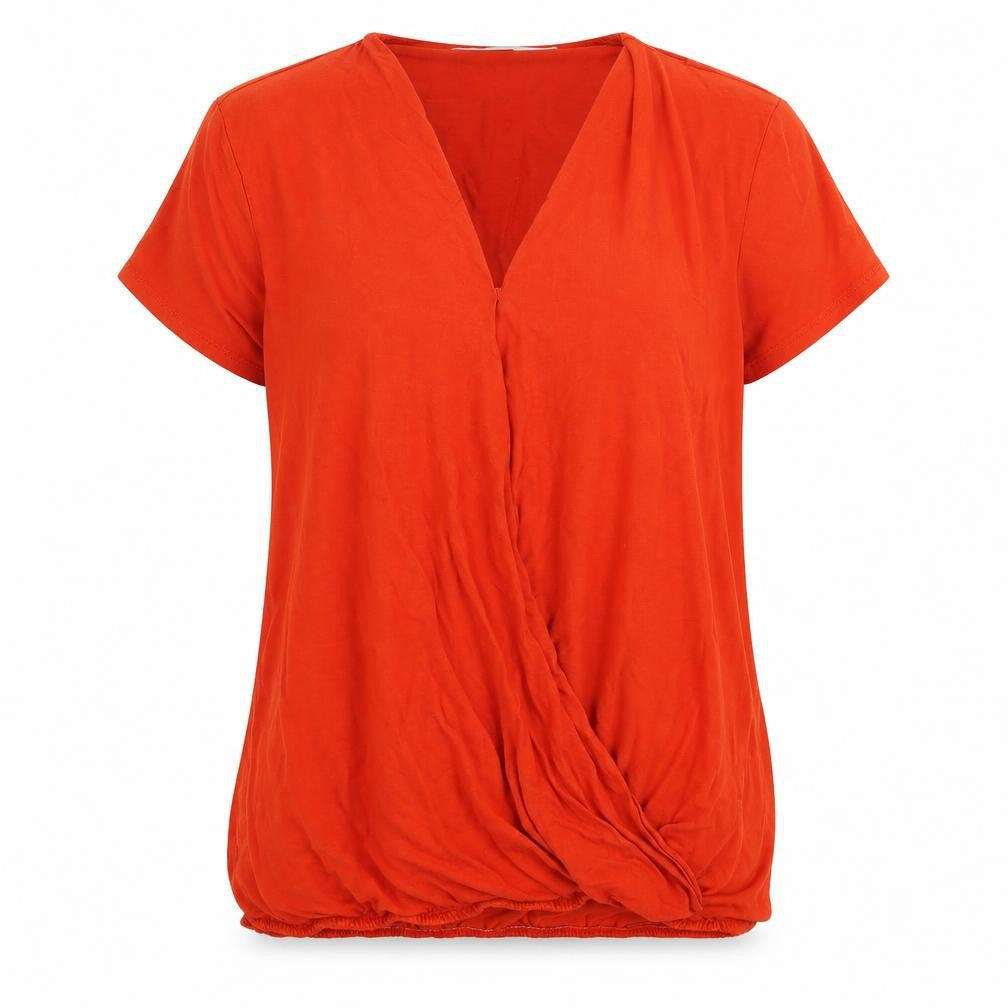 Womens UK Size 12 Asda George Orange Basic T-Shirt