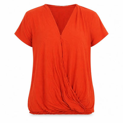 Womens UK Size 12 Asda George Orange Basic T-Shirt