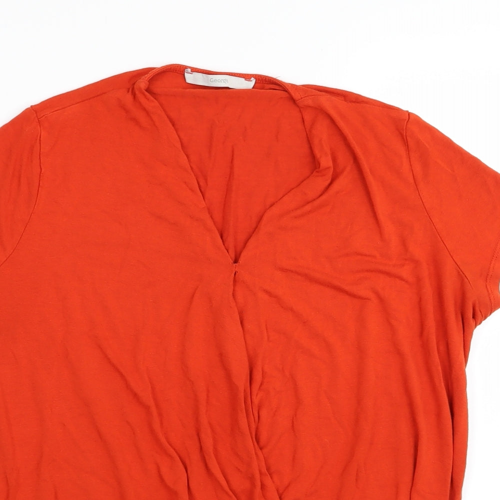 Asda George Womens Orange   Basic T-Shirt Size 12