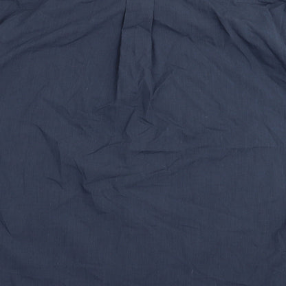 Mens UK Size 15 copperstone Blue  Button-Up Short Sleeve Casual Shirt