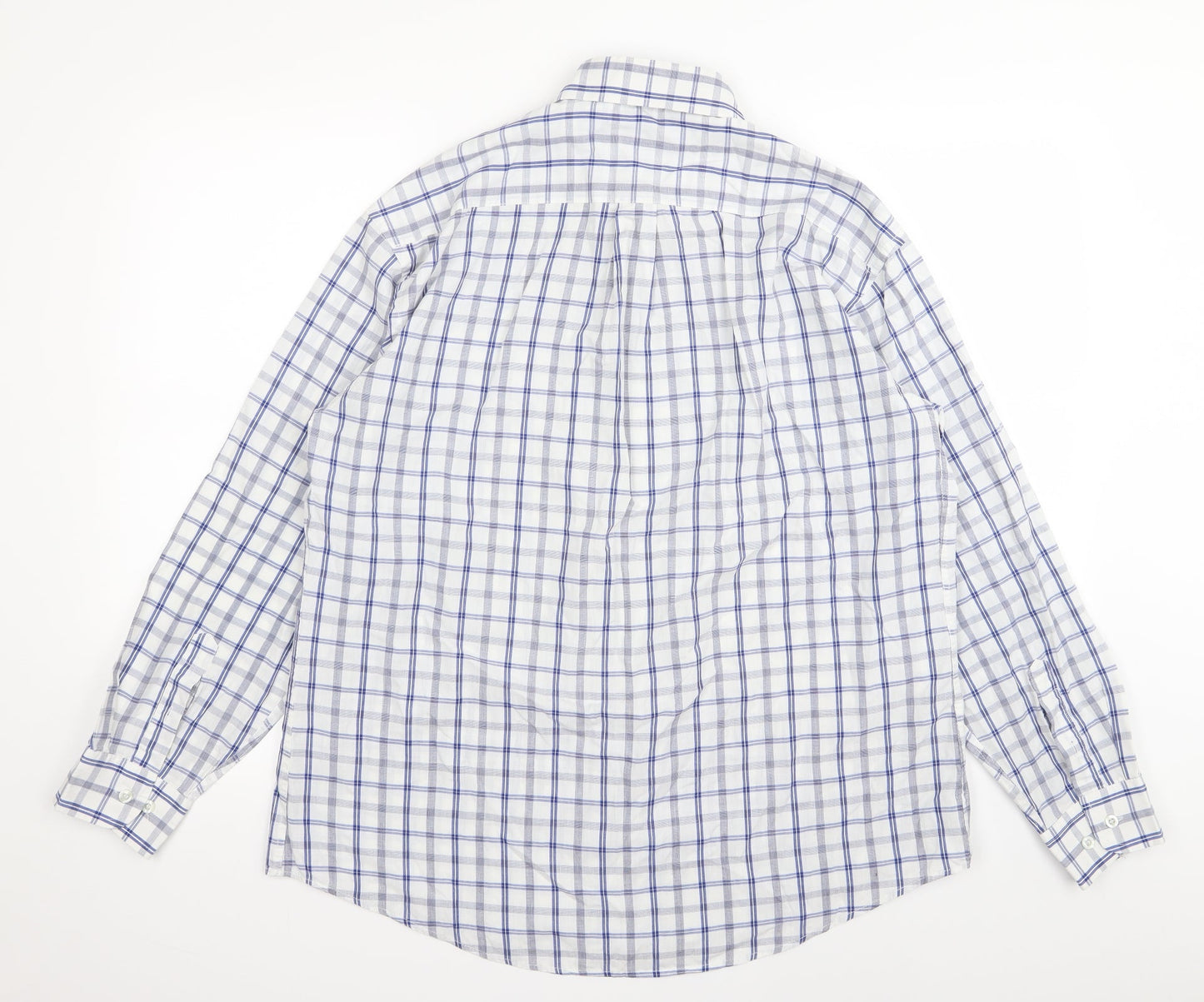 Mens UK Size L Preworn Blue  Button-Up Long Sleeve Casual Shirt