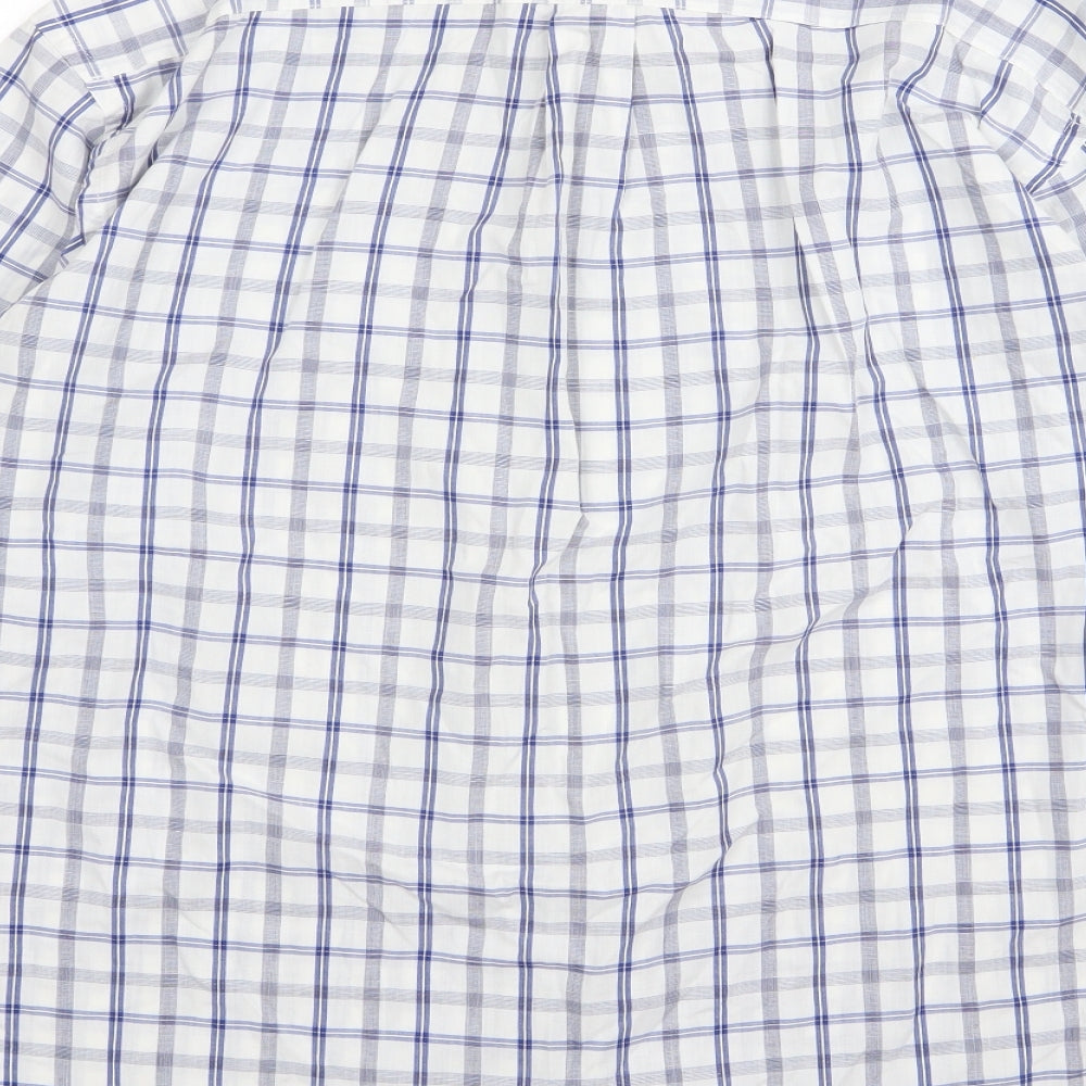 Mens UK Size L Preworn Blue  Button-Up Long Sleeve Casual Shirt