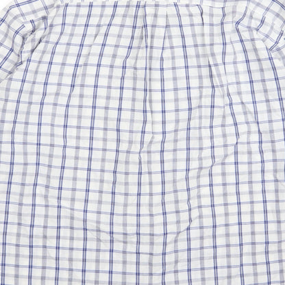 Mens UK Size L Preworn Blue  Button-Up Long Sleeve Casual Shirt