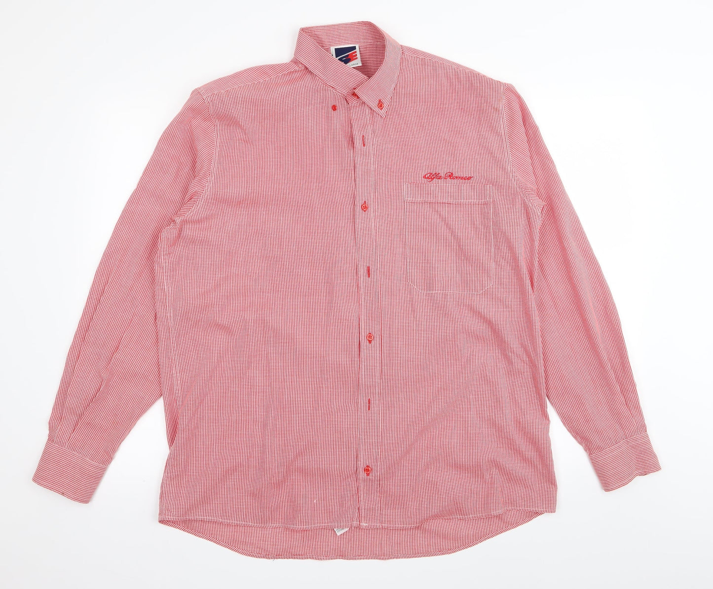 SE Mens Red Check   Button-Up Size L