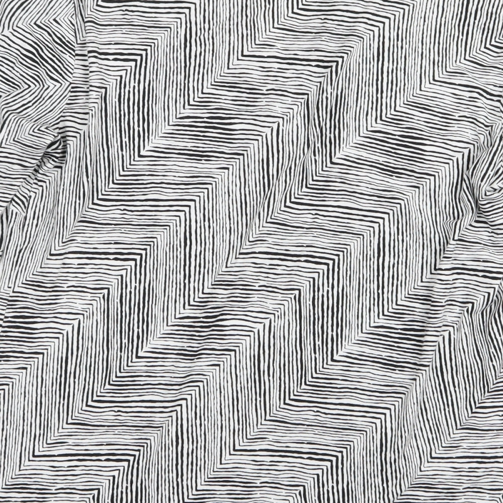 Epilogue Womens Black Striped  Basic T-Shirt Size 12