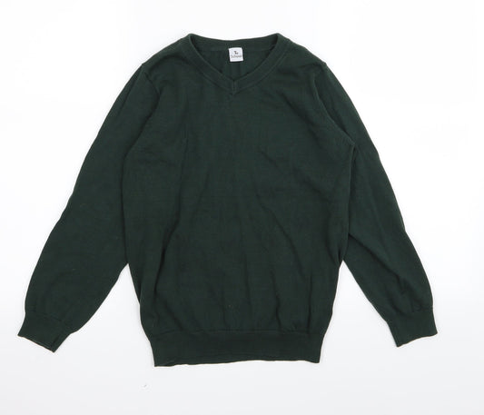 TU school Boys Green   Pullover Jumper Size 10 Years  - School jumper