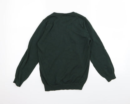 TU school Boys Green   Pullover Jumper Size 10 Years  - School jumper