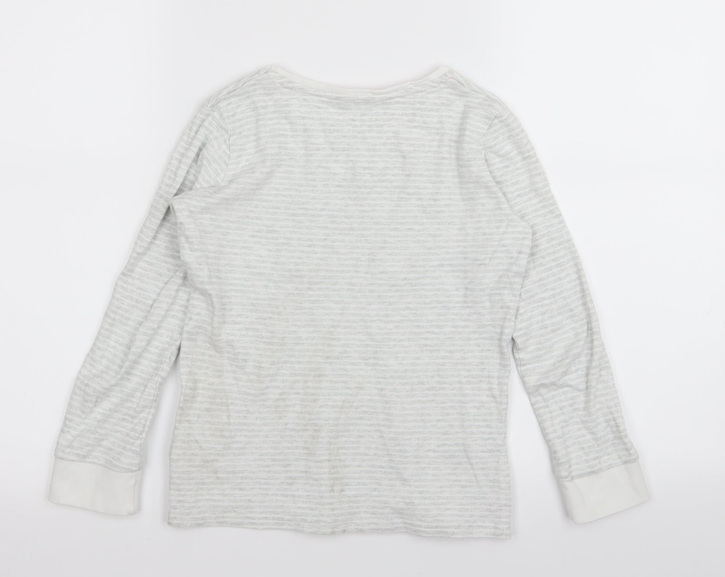 NEXT Girls Grey Striped  Top Pyjama Top Size 9 Years