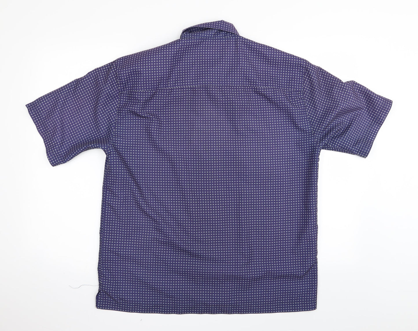 firestrap Mens Blue Geometric   Button-Up Size M
