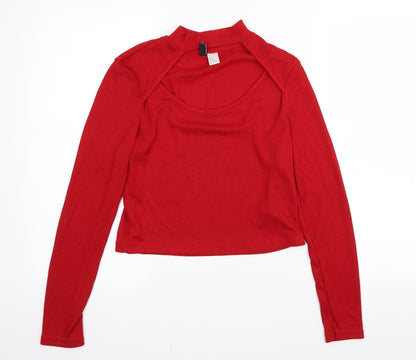 Divided by H&M Womens Red   Basic T-Shirt Size 12