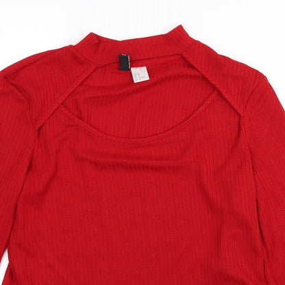Divided by H&M Womens Red   Basic T-Shirt Size 12
