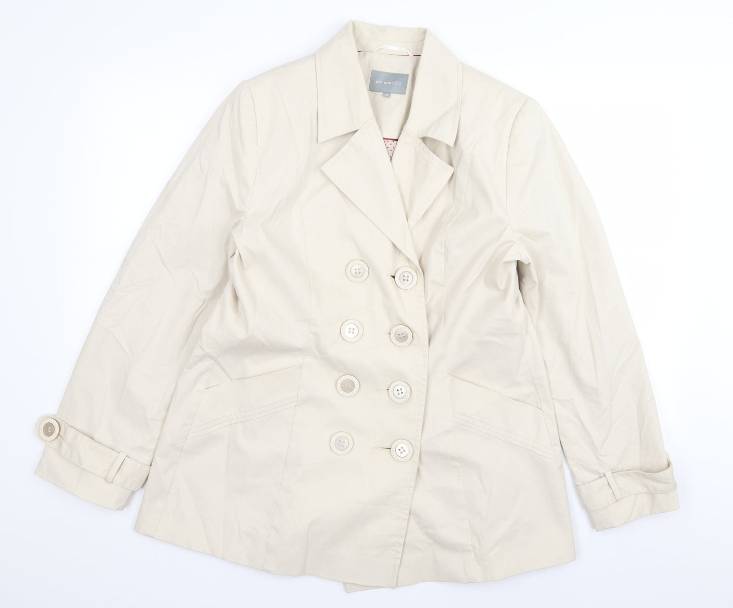 Womens UK Size 16 Per Una Beige Overcoat