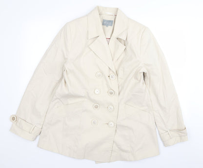 Womens UK Size 16 Per Una Beige Overcoat