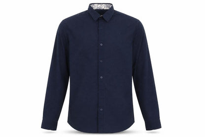 Mens UK Size S F&F Blue  Button-Up Long Sleeve Casual Shirt