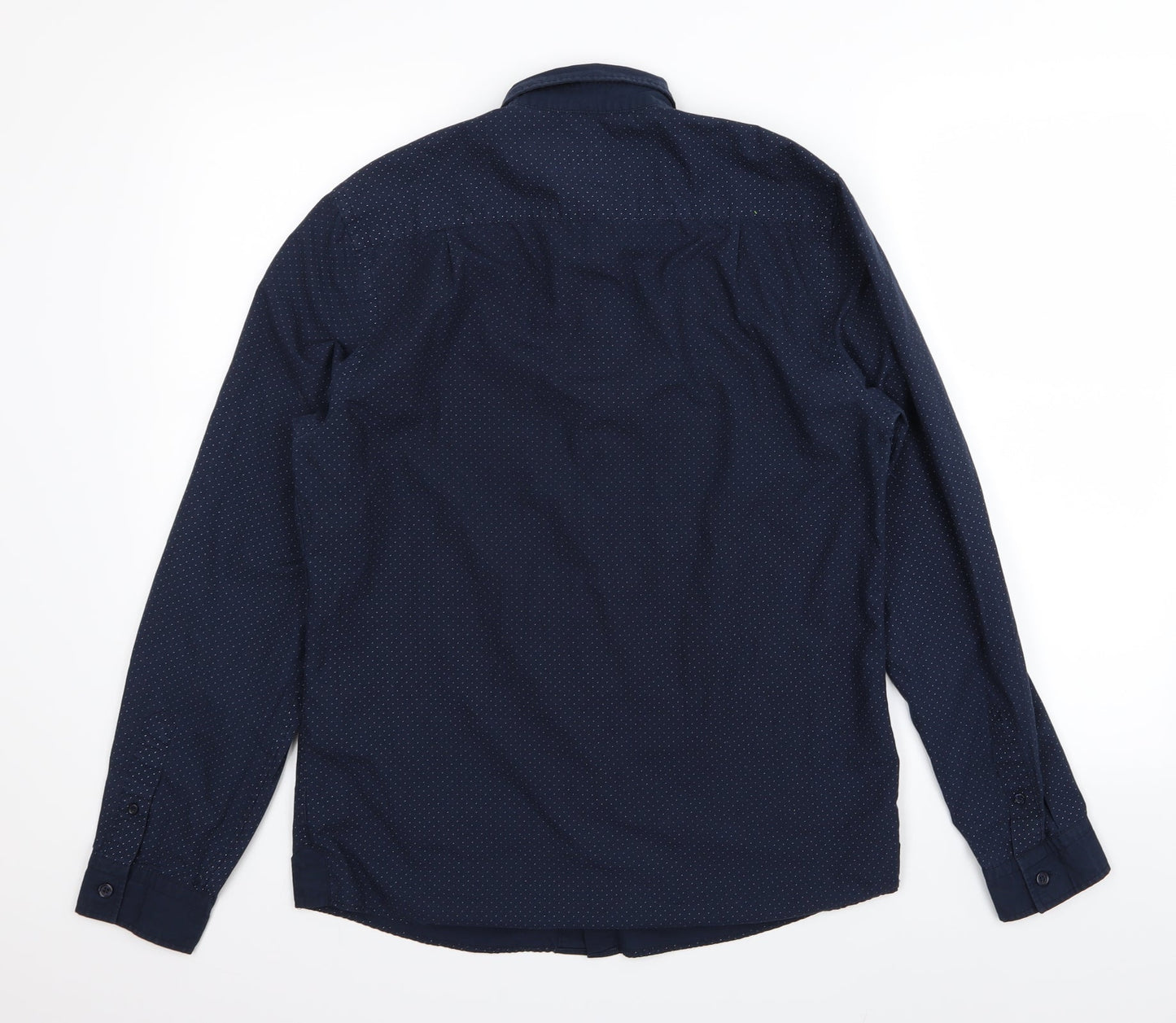 F&F Mens Blue Polka Dot   Button-Up Size S