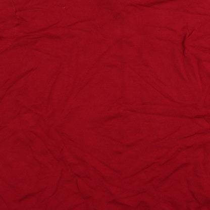Womens UK Size XL DAVID EMANUEL Red Basic T-Shirt