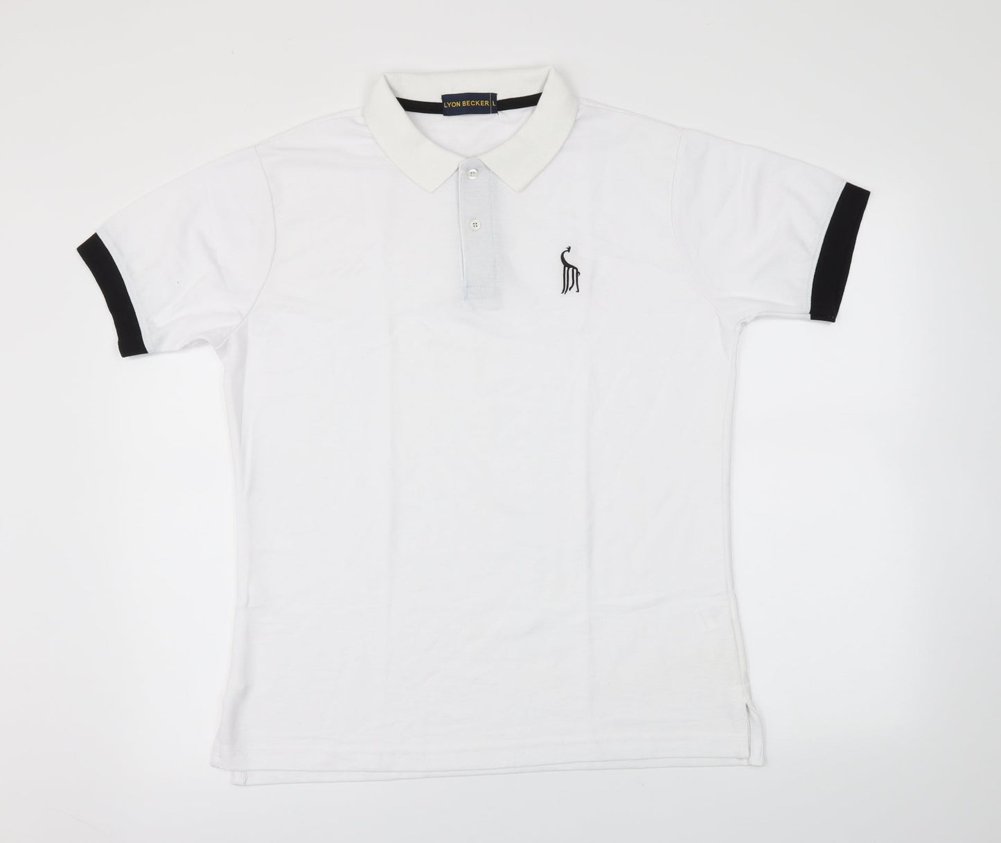 lyon becker Mens White    Polo Size L