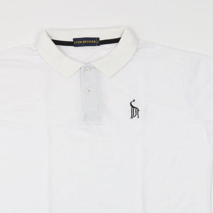 lyon becker Mens White    Polo Size L