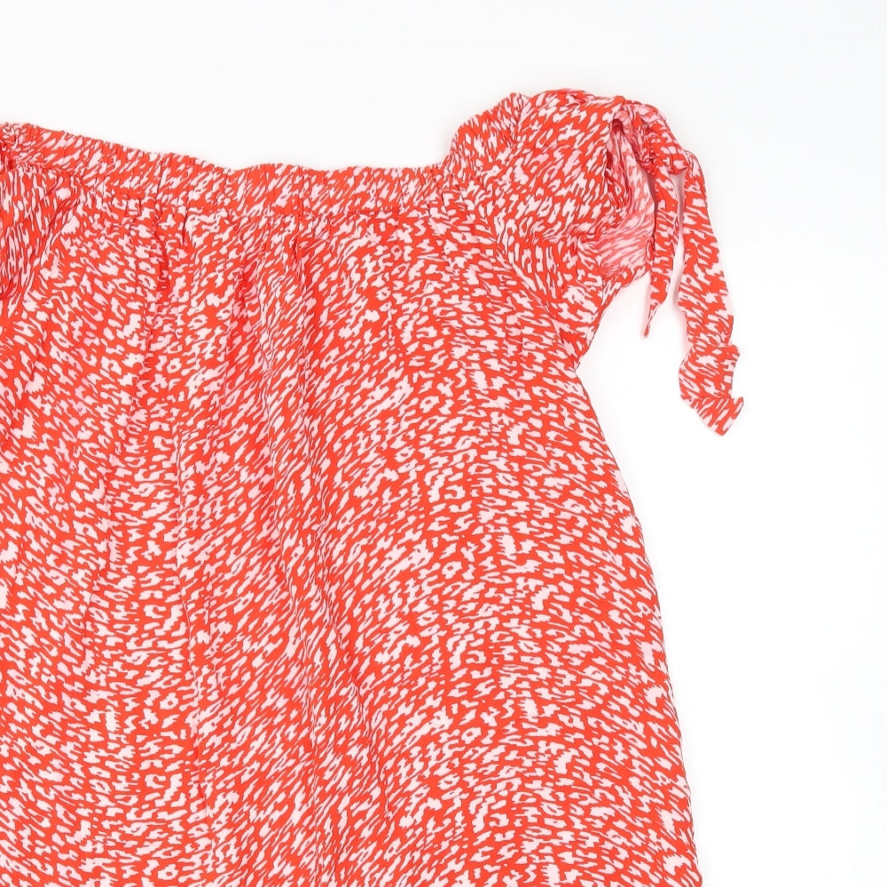 Papaya Womens Red Polka Dot  Fit & Flare  Size 10