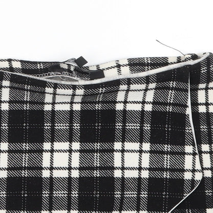New Look Girls Black Check  Cut-Off Shorts Size 9 Years