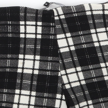 New Look Girls Black Check  Cut-Off Shorts Size 9 Years