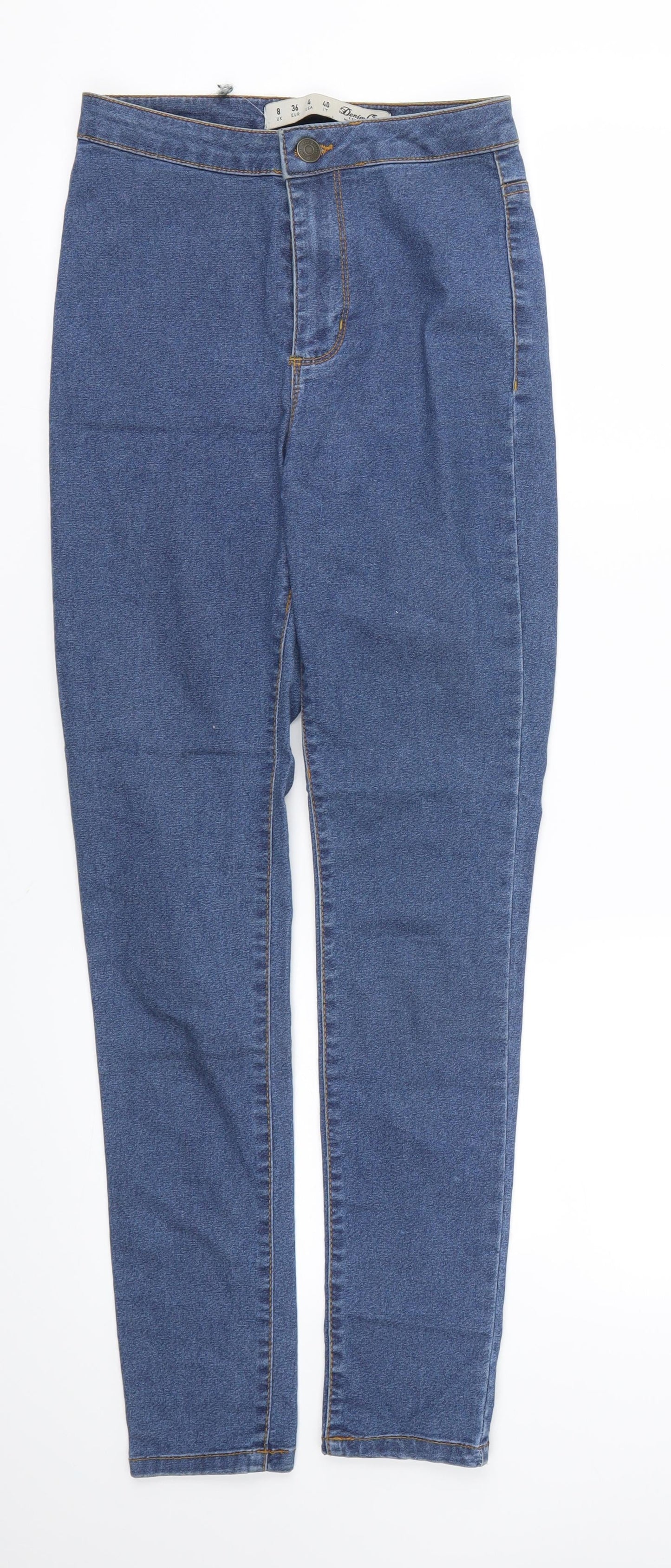 Denim & Co. Womens Blue   Skinny Jeans Size 8 L27 in
