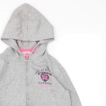 YD Girls Grey   Full Zip Hoodie Size 12-13 Years
