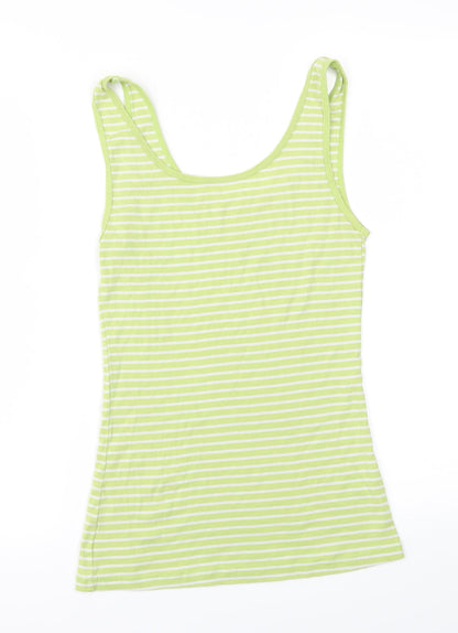 Womens UK Size 14 Peacocks Green Basic T-Shirt