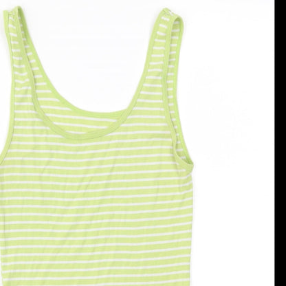 Womens UK Size 14 Peacocks Green Basic T-Shirt