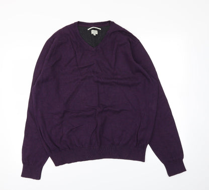 Mens UK Size XL Racing Green Purple Pullover Sweatshirt