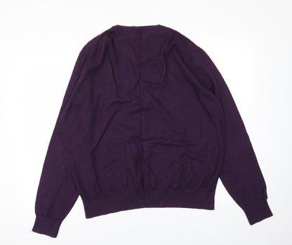 Mens UK Size XL Racing Green Purple Pullover Sweatshirt