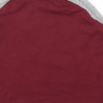 George Boys Red Animal Print  Basic T-Shirt Size 8-9 Years