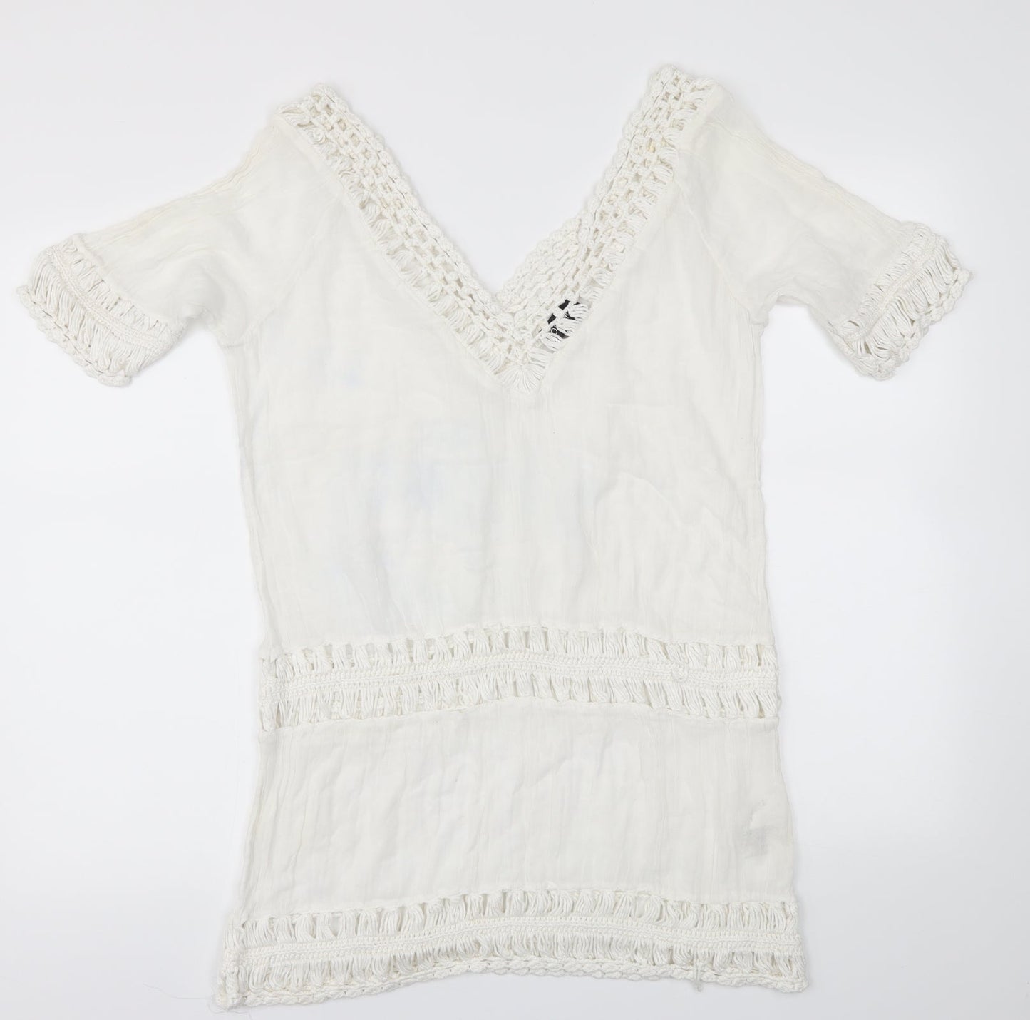 Womens UK Size M Topshop White Basic T-Shirt