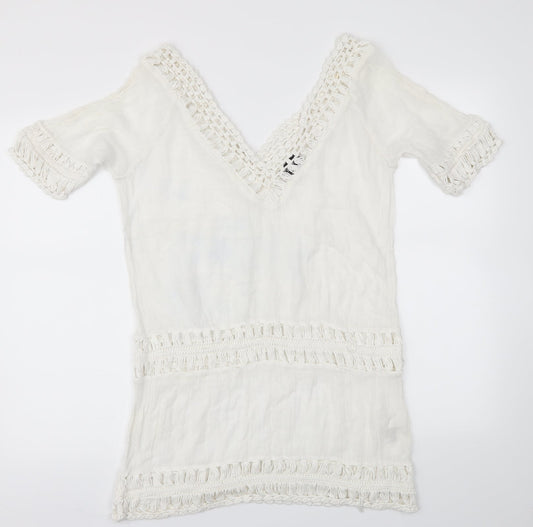 Womens UK Size M Topshop White Basic T-Shirt