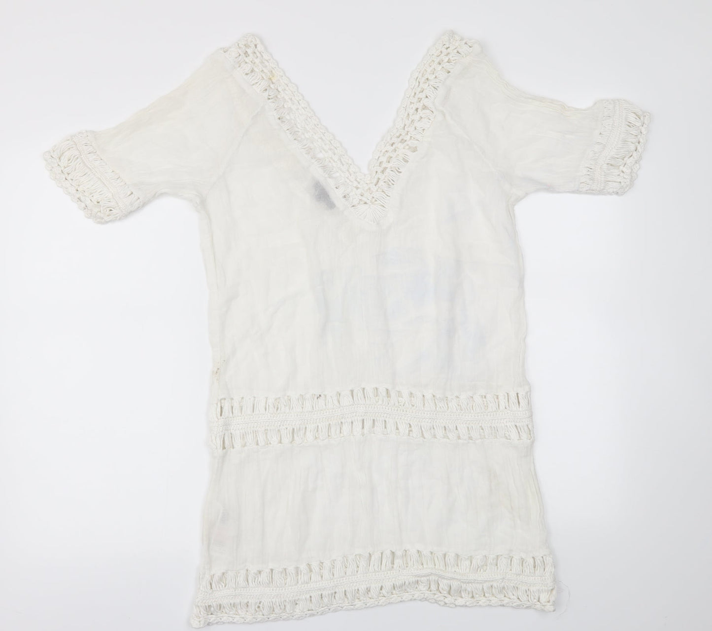 Womens UK Size M Topshop White Basic T-Shirt