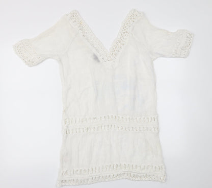 Womens UK Size M Topshop White Basic T-Shirt