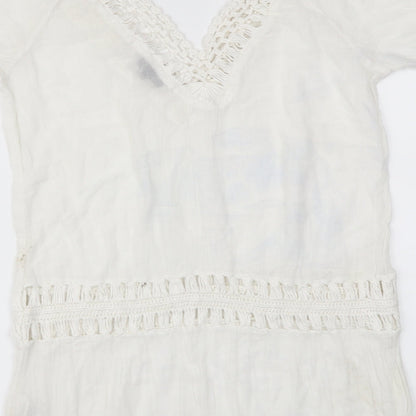 Womens UK Size M Topshop White Basic T-Shirt