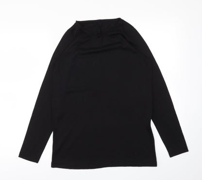 Womens UK Size L Preworn Black Basic T-Shirt