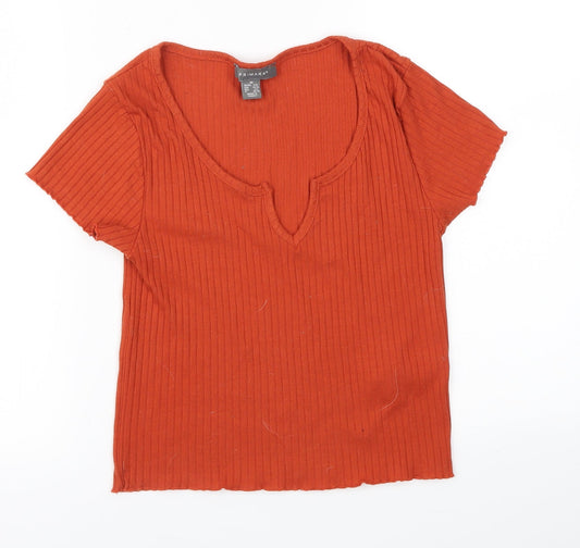Primark Womens Brown   Basic T-Shirt Size XS