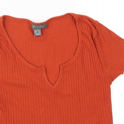 Primark Womens Brown   Basic T-Shirt Size XS