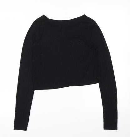 TOPSHOP  Womens Black   Basic T-Shirt Size 10