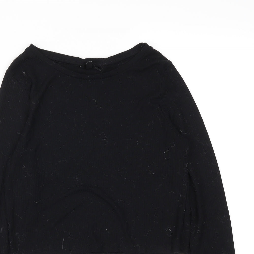 TOPSHOP  Womens Black   Basic T-Shirt Size 10