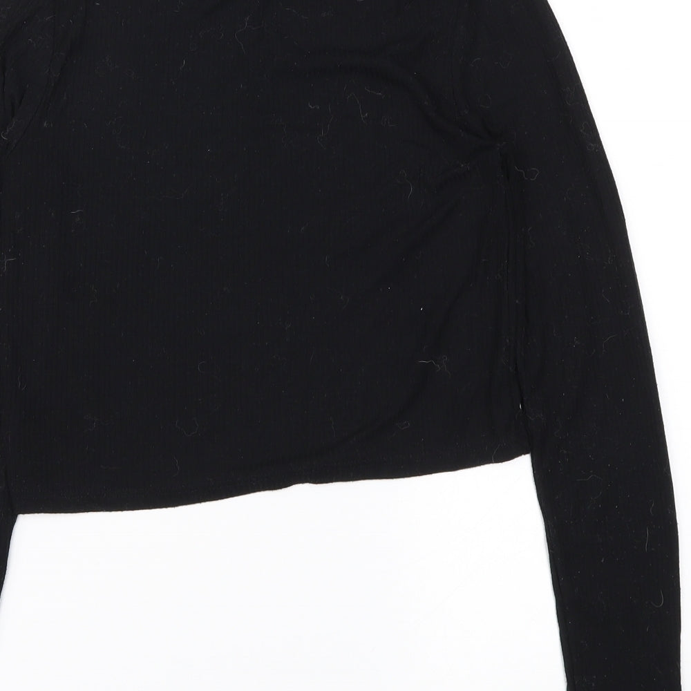 TOPSHOP  Womens Black   Basic T-Shirt Size 10