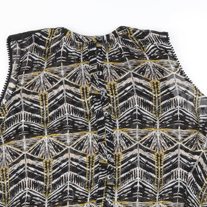 Womens UK Size 10 NEXT Black Basic Blouse