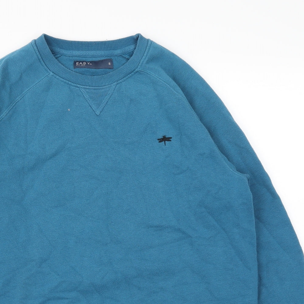 Mens UK Size S Easy Blue Pullover Sweatshirt