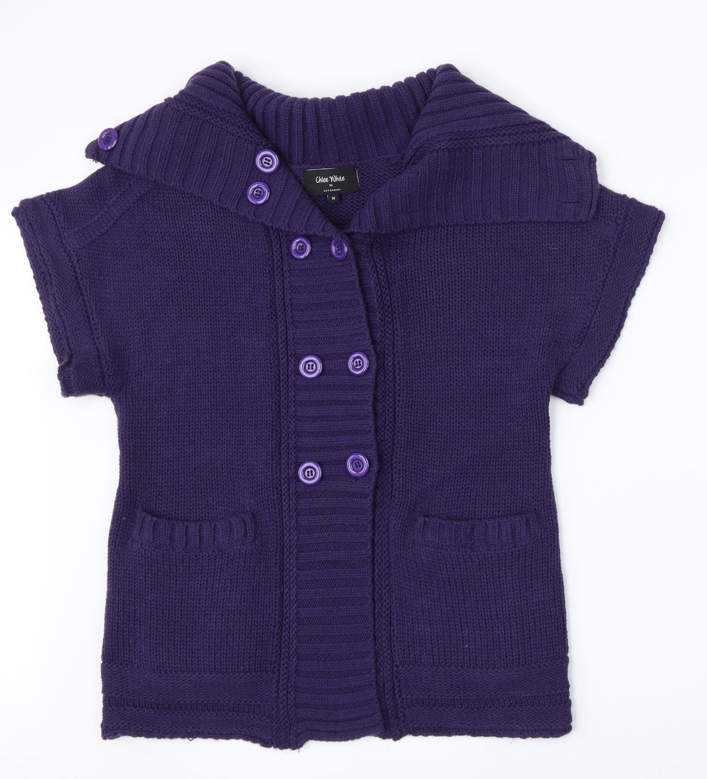 Chloe White Womens Purple   Full Zip Jumper Size 14
