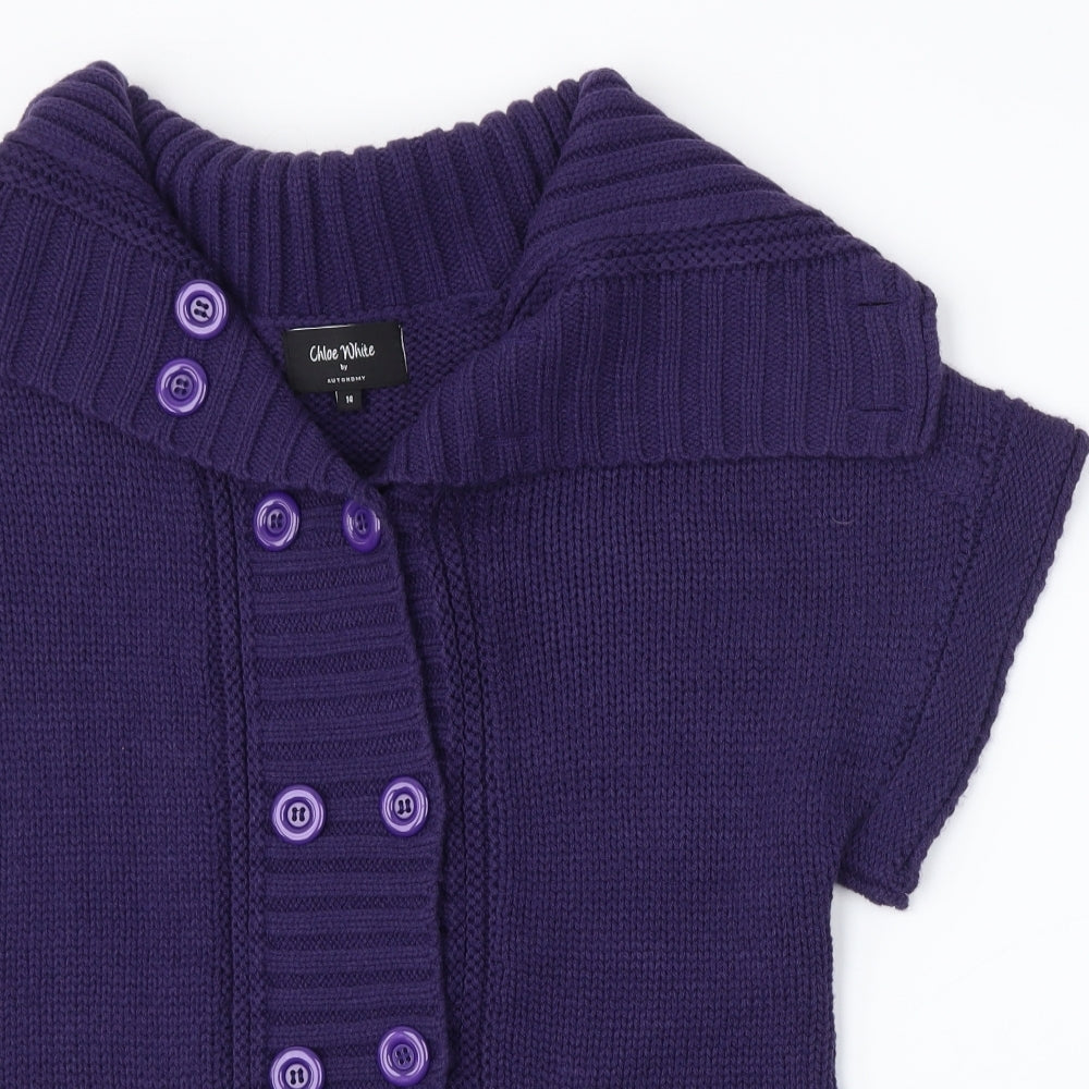 Chloe White Womens Purple   Full Zip Jumper Size 14